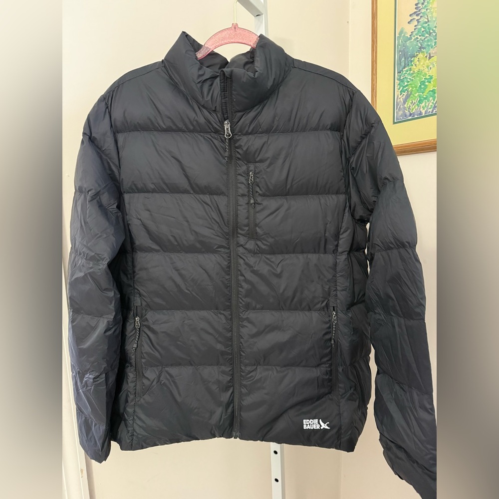 WOMEN’S Black Eddie Bauer PACKABLE Down 650 Jacket. NWT. Size XL